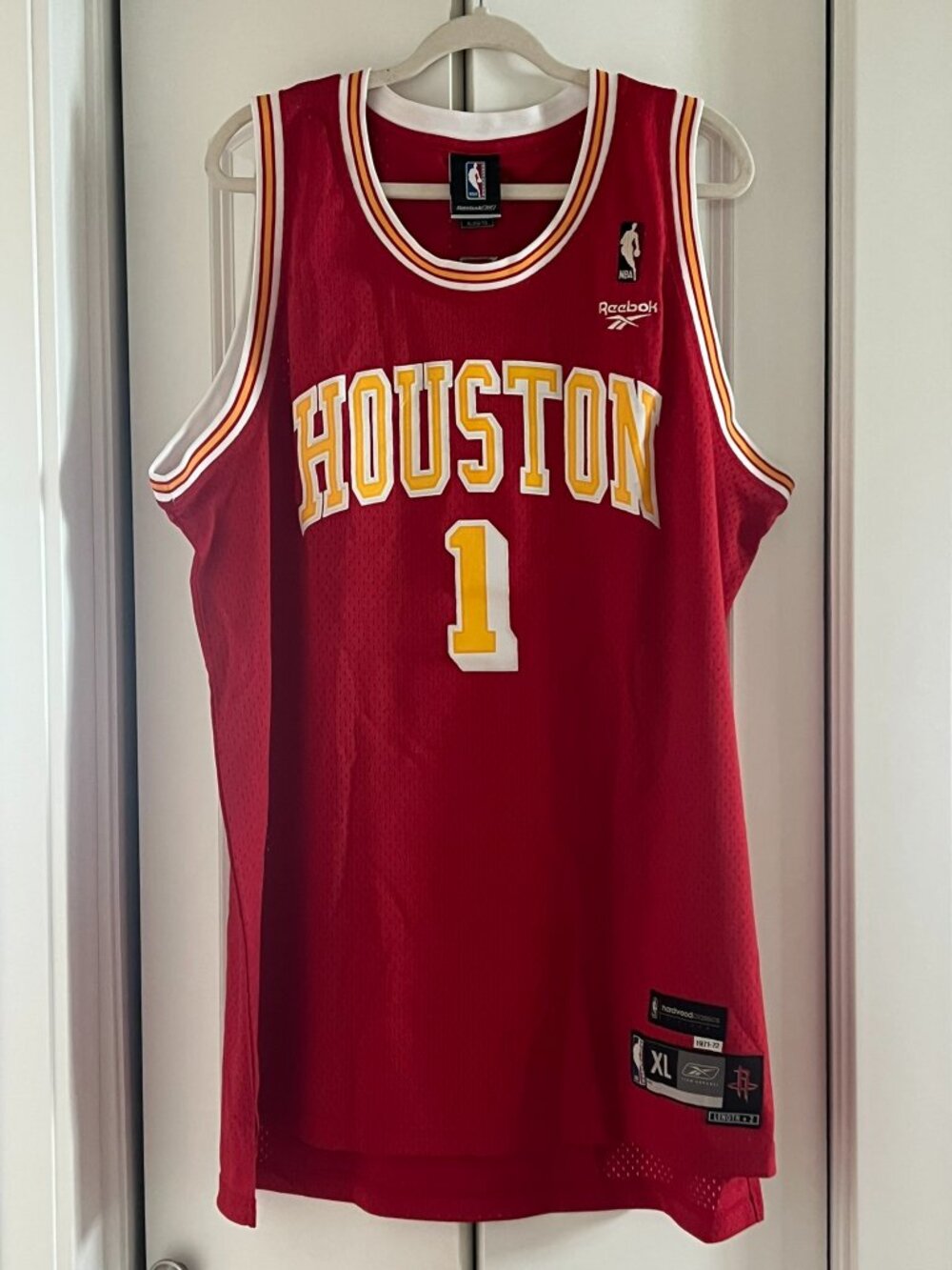 7-time NBA All-Star Tracy McGrady #1 Houston Rockets Hardwood Classics Jersey